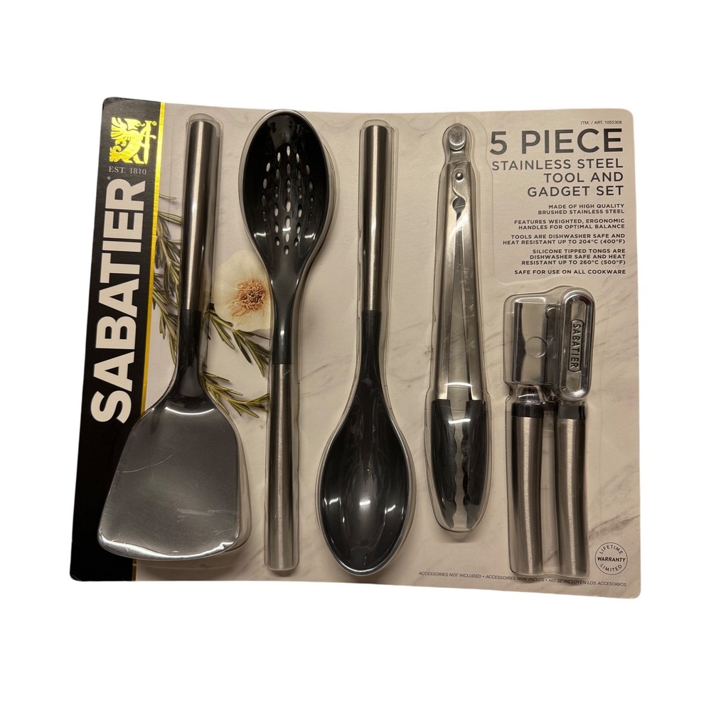 Sabatier 5 Piece Stainless Steel Kitchen Tool and Gadget Set 1055308 New